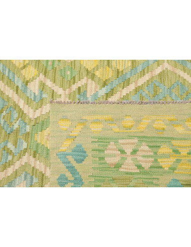 Rug Kilim Afghanistan 252x344 Aqua Green Light