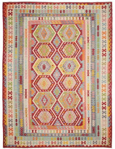 Rug Kilim Afghanistan 299x399 Red Blue Cream Ye