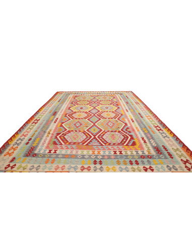 Tappeto Kilim Afghanistan 299x399 Rosso Blu Cre
