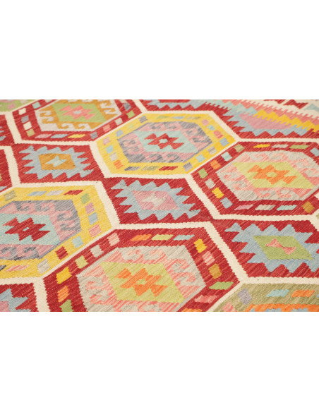 Tappeto Kilim Afghanistan 299x399 Rosso Blu Cre