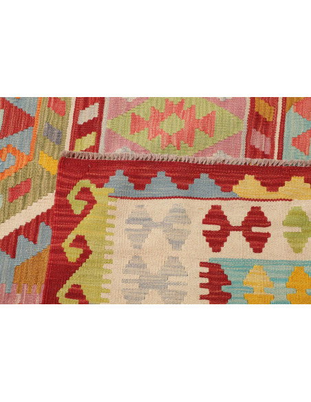 Tappeto Kilim Afghanistan 299x399 Rosso Blu Cre