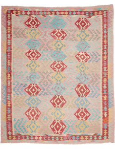 Rug Kilim Afghanistan 239x288 Pink Red Turquois