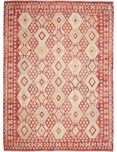 Tappeto Kilim Afghanistan 255x346 Rosso Cremisi