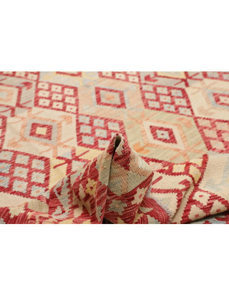 Tappeto Kilim Afghanistan 255x346 Rosso Cremisi