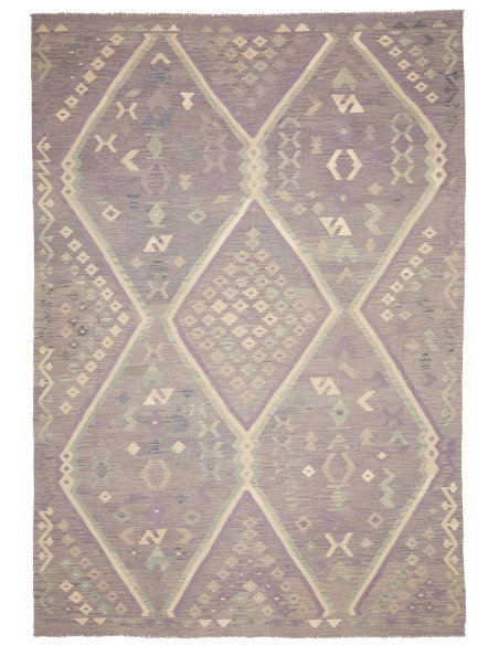 Rug Kilim Afghanistan 241x353 Lavender Grey Cre