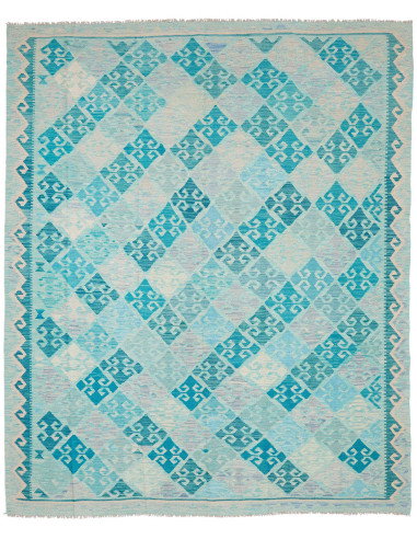 Tappeto Kilim Afghanistan 251x302 Blu Turchese