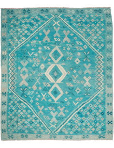 Tappeto Kilim Afghanistan 252x297 Turchese Grig