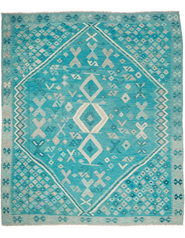 Rug Kilim Afghanistan 252x297 Turquoise Light G