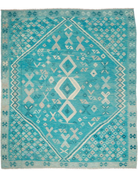 Rug Kilim Afghanistan 252x297 Turquoise Light G
