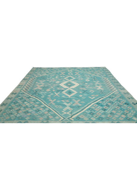 Tappeto Kilim Afghanistan 252x297 Turchese Grig