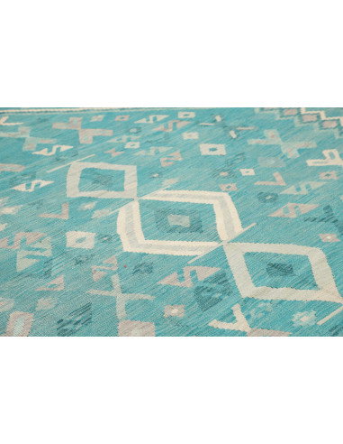 Tappeto Kilim Afghanistan 252x297 Turchese Grig