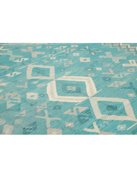 Tappeto Kilim Afghanistan 252x297 Turchese Grig