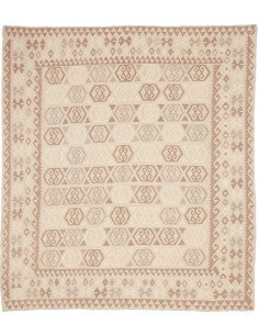 Tappeto Kilim Afghanistan 245x279 Crema Bianco