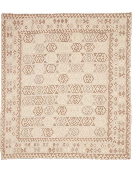 Tappeto Kilim Afghanistan 245x279 Crema Bianco