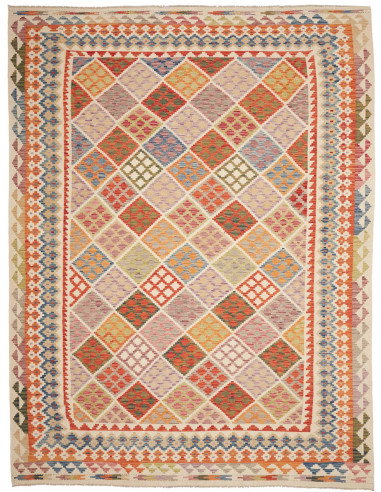 Tappeto Kilim Afghanistan 263x353 Multicolor Cr