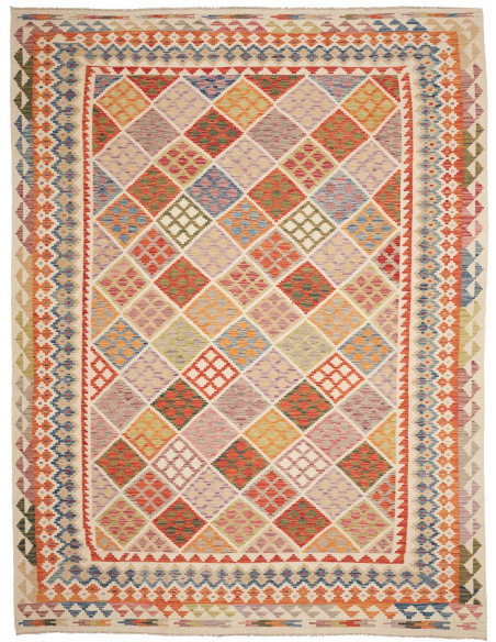 Tappeto Kilim Afghanistan 263x353 Multicolor Cr