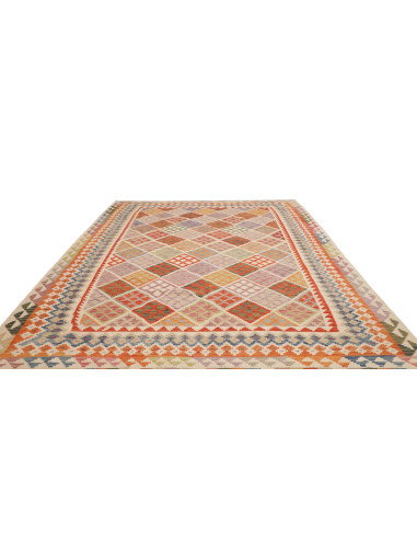Rug Kilim Afghanistan 263x353 Multicolor Cream