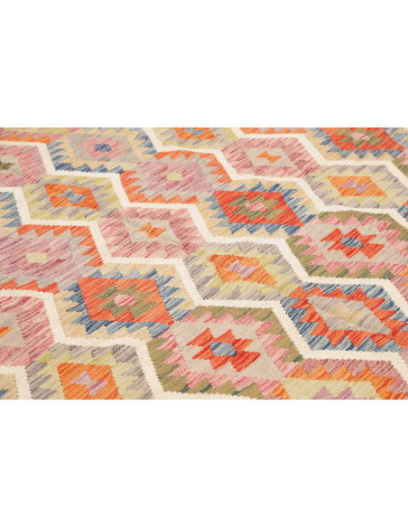 Rug Kilim Afghanistan 262x350 Beige Pink Orange