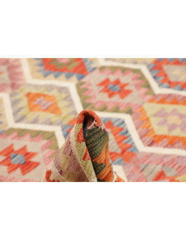 Rug Kilim Afghanistan 262x350 Beige Pink Orange