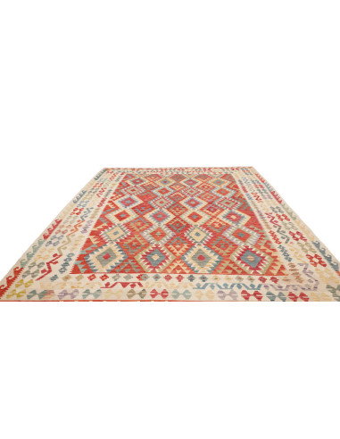 Rug Kilim Afghanistan 262x338 Red Cream Blue Gr