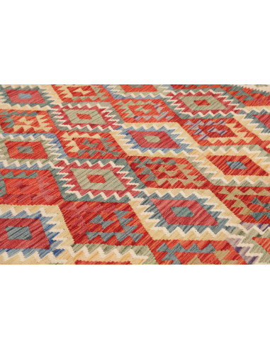 Tappeto Kilim Afghanistan 262x338 Rosso Crema B