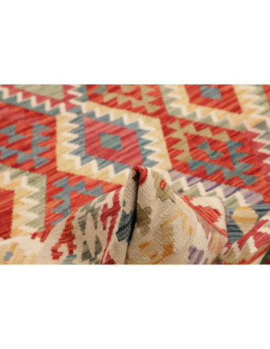 Rug Kilim Afghanistan 262x338 Red Cream Blue Gr