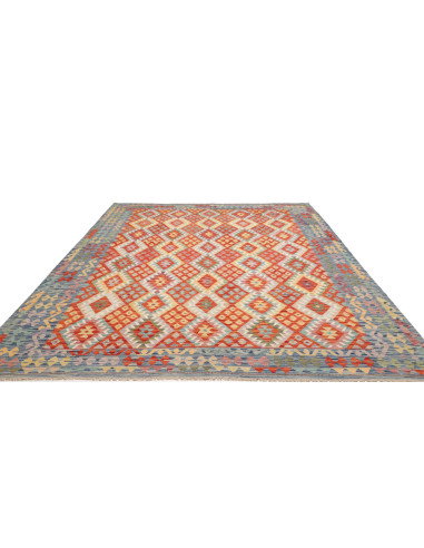 Tappeto Kilim Afghanistan 255x343 Blu Arancio C
