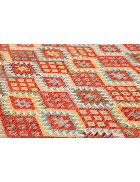 Tappeto Kilim Afghanistan 255x343 Blu Arancio C