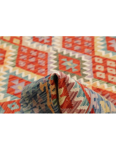Tappeto Kilim Afghanistan 255x343 Blu Arancio C