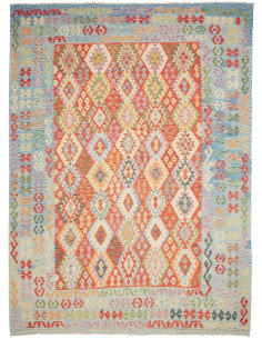 Rug Kilim Afghanistan 256x353 Light Blue Terrac