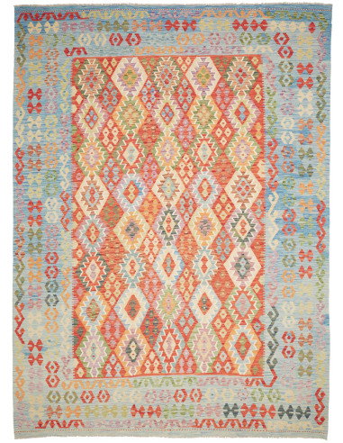 Rug Kilim Afghanistan 256x353 Light Blue Terrac