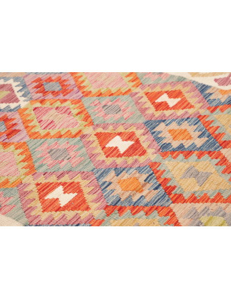 Rug Kilim Afghanistan 198x338 Orange Red Blue C