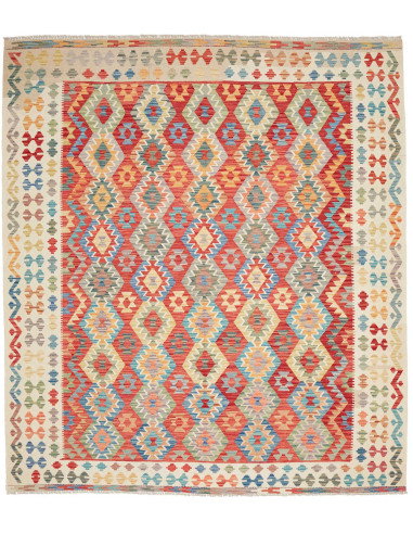 Tappeto Kilim Afghanistan 255x288 Rosso Arancio