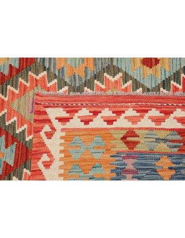 Rug Kilim Afghanistan 247x296 Red Blue Gold Gre