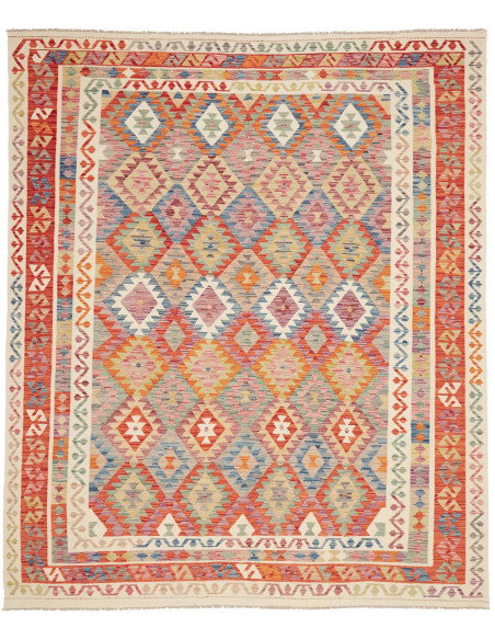 Tappeto Kilim Afghanistan 244x290 Rosso Arancio