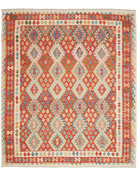 Rug Kilim Afghanistan 253x293 Red Orange Beige