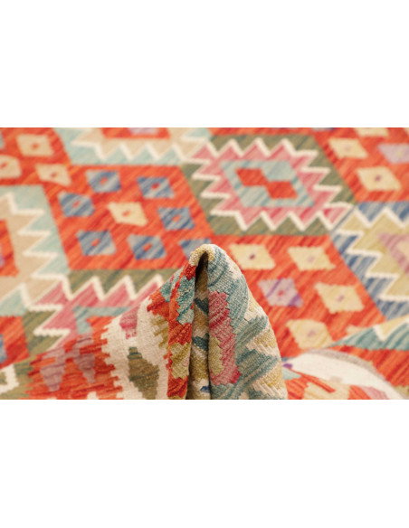 Tappeto Kilim Afghanistan 253x293 Rosso Arancio