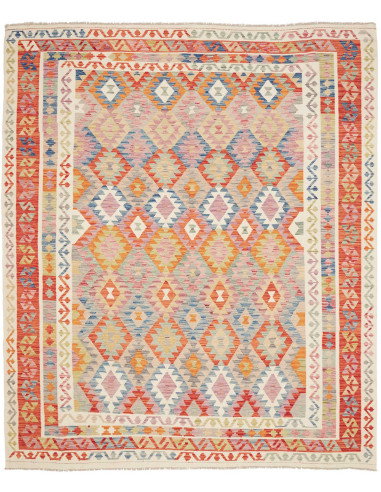 Tappeto Kilim Afghanistan 246x291 Rosso Corallo