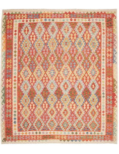 Rug Kilim Afghanistan 261x295 Red Orange Cream