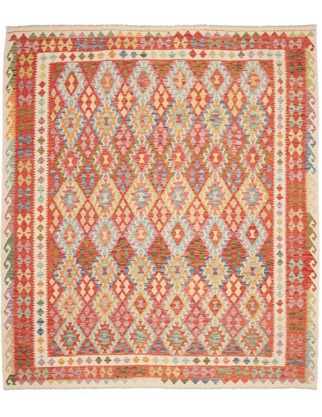 Rug Kilim Afghanistan 261x295 Red Orange Cream