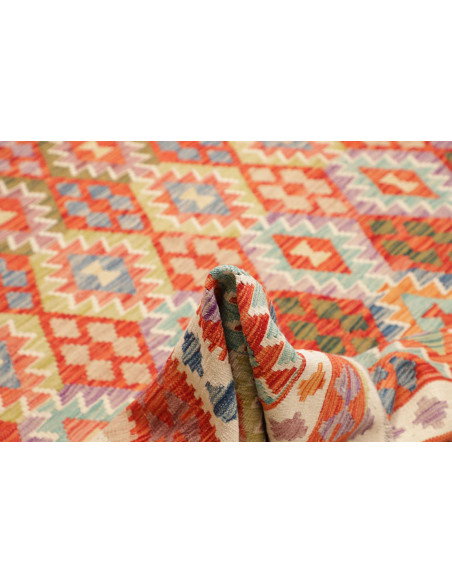 Rug Kilim Afghanistan 261x295 Red Orange Cream
