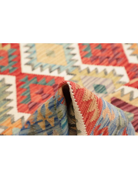 Rug Kilim Afghanistan 256x243 Blue Red Yellow G