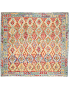 Tappeto Kilim Afghanistan 255x238 Blu Cielo Ara