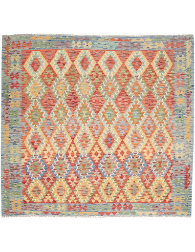 Tappeto Kilim Afghanistan 255x238 Blu Cielo Ara
