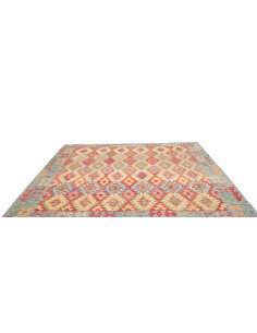 Rug Kilim Afghanistan 255x238 Sky Blue Terracot 2