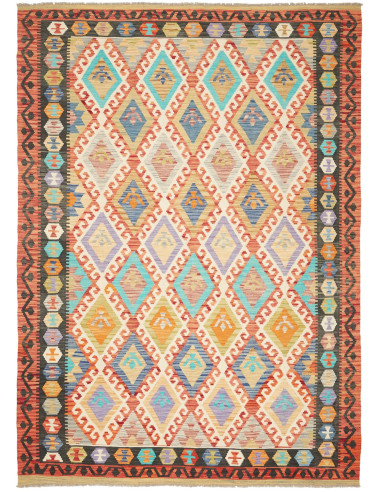 Kilim 206x289 Cm Kilim Afghanistan Hand-carded Wool Cotton