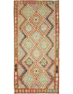 Kilim 101x210 Cm Kilim, Afghanistan, Lana Cardata A Mano,