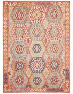 Kilim 184x248 Cm Kilim, Afghanistan, Lana Cardata A Mano