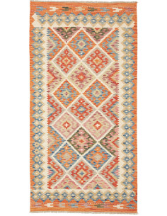 Kilim 102x198 Cm Kilim, Afghanistan, Hand-carded Wool,