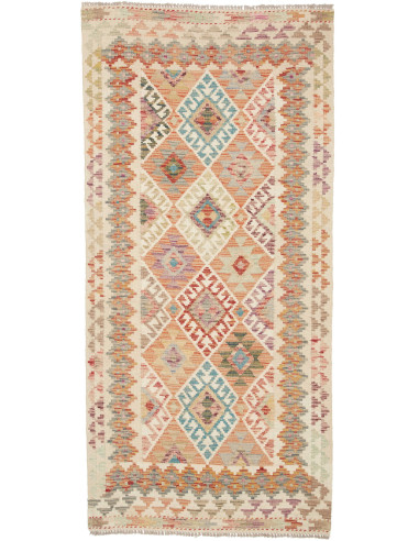 Kilim 94x201 Cm Kilim, Afghanistan, Hand-carded Wool,